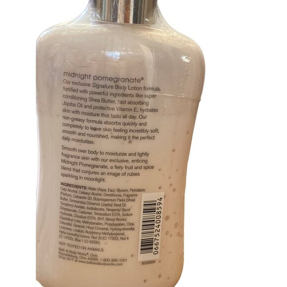 ONLY FOR Sallymander55 TWO BOTTLES Midnight Pomegranate Body Lotion BBW - Picture 4 of 9